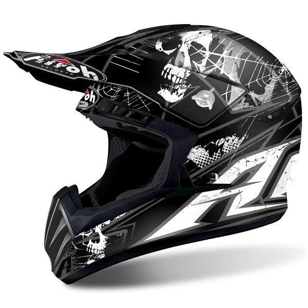 Motocross Airoh Switch Scary Black Matt