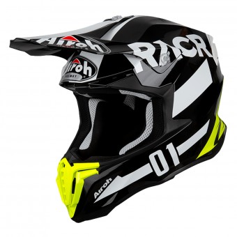Motocross Airoh Twist Racr Black White Yellow