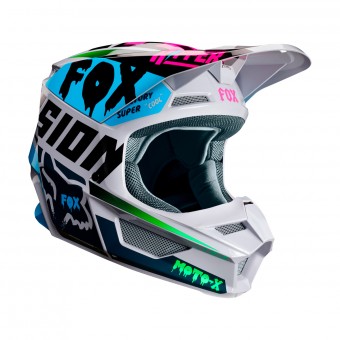 Casque Motocross FOX V1 Czar Light Grey Casque Motocross FOX V1 Czar Light Grey