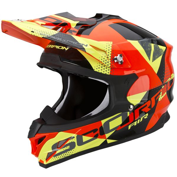 Motocross Scorpion VX-15 Evo Air Akra Black Orange Yellow