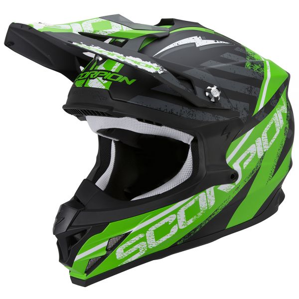Motocross Scorpion VX-15 Evo Air Gamma Matt Black Green
