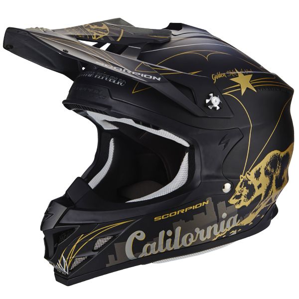 Motocross Scorpion VX-15 Evo Air Goldenstate Black Gold