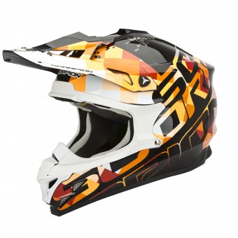 Casque Motocross Scorpion VX-15 Evo Air Grid Black Orange Casque Motocross Scorpion VX-15 Evo Air Grid Black Orange