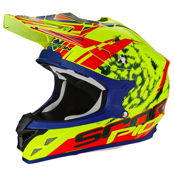Motocross Scorpion VX-15 Evo Air Kistune Neon Yellow Red