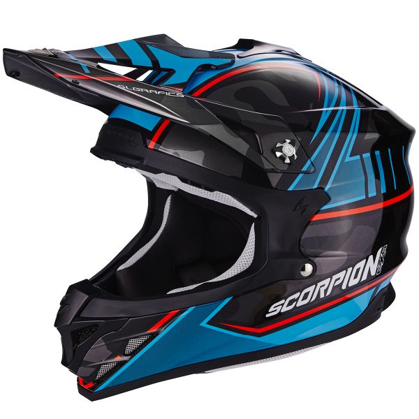 Motocross Scorpion VX-15 Evo Air Miramar Black Blue