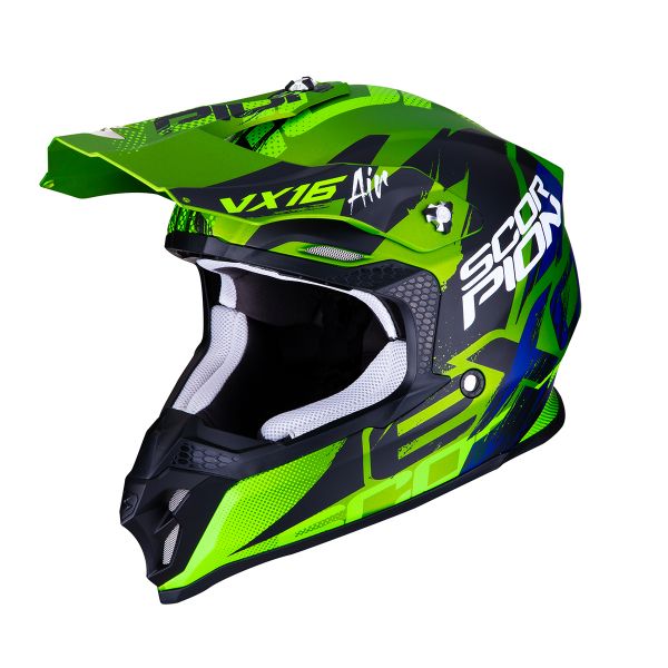 Motocross Scorpion VX-16 Air Albion Matt Green Black