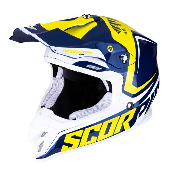 Motocross Scorpion VX-16 Air Ernee Blue Yellow White