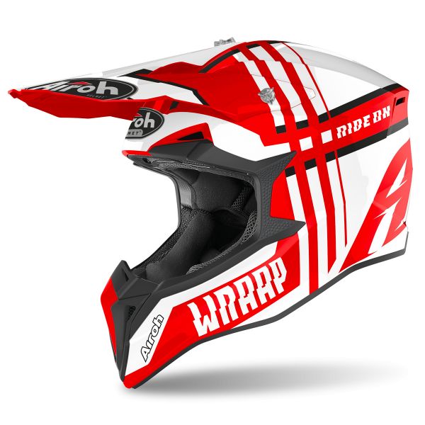 Motocross Airoh Wraap Broken Red