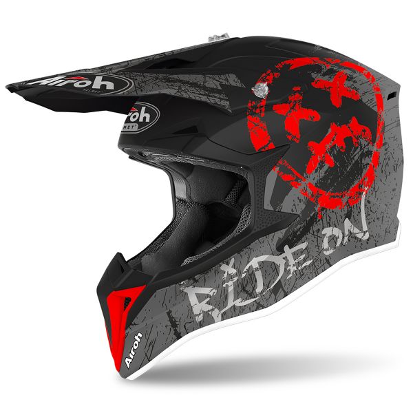 Motocross Airoh Wraap Smile Red Matt