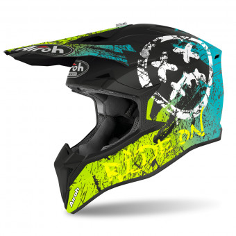 Motocross Airoh Wraap Smile Yellow Matt