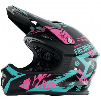 Casque Motocross Freegun XP-4 Trooper Mint Neon Pink Casque Motocross Freegun XP-4 Trooper Mint Neon Pink