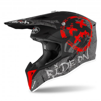Casque Kids Airoh Wraap Smile Red Matt Kid Casque Kids Airoh Wraap Smile Red Matt Kid