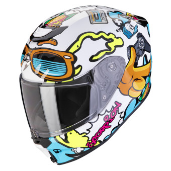 Casque Kids Scorpion Exo-Jnr Air Fun White Blue Casque Kids Scorpion Exo-Jnr Air Fun White Blue
