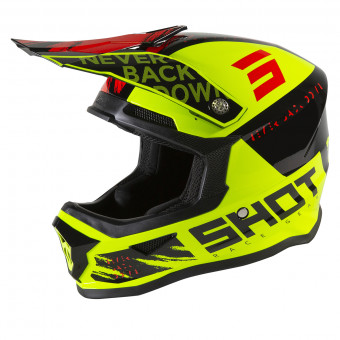 Kids SHOT Furious Draw Neon Yellow Black Red Glossy Kids