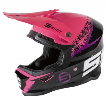 Kids SHOT Furious Storm Black Fushia Glossy Kids