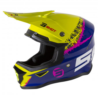 Kids SHOT Furious Storm Lime Navy Glossy Kids