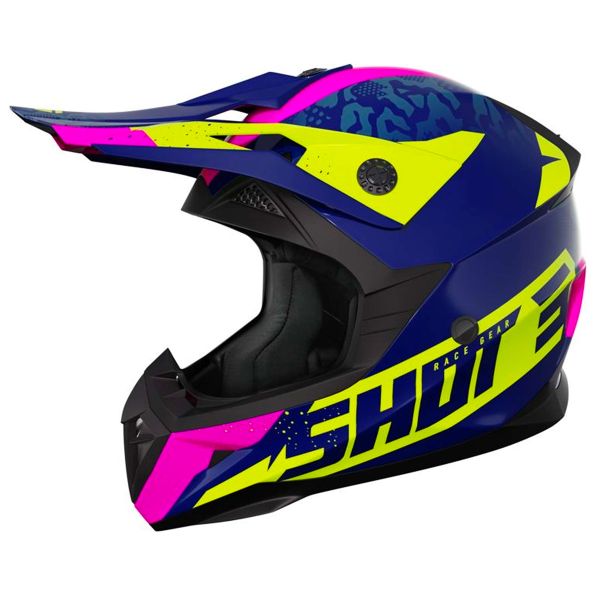 Kids SHOT Pulse Airfit Blue Neon Yellow Pink Kid