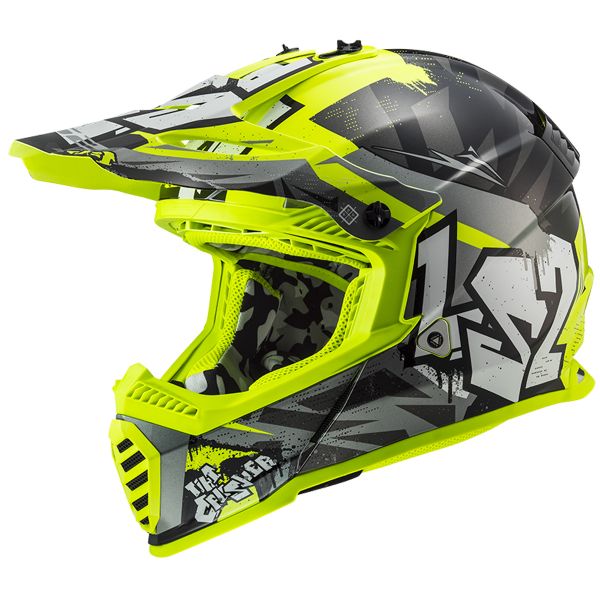 Kids LS2 Fast Evo Mini Crusher Black Yellow MX437J