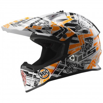Kids LS2 Fast Mini Glitch Orange MX437J