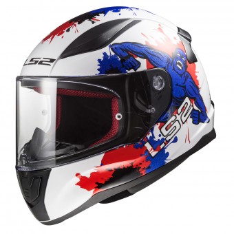 Kids LS2 Rapid Mini Monster White Blue FF353J