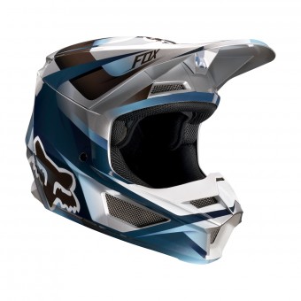 Kids FOX V1 Motif Blue Grey Kid