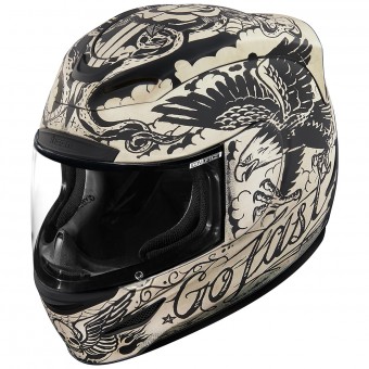 Full Face ICON Airmada Scrawl Matt White