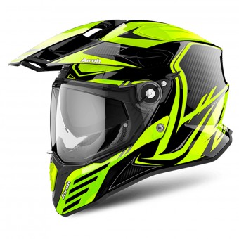 Full Face Airoh Commander Carbon Yellow