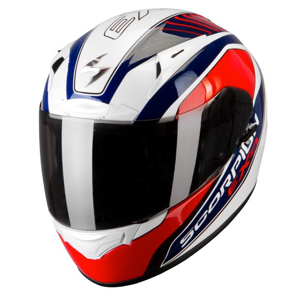 Full Face Scorpion EXO 2000 Air Performer White Nacre Blue Red