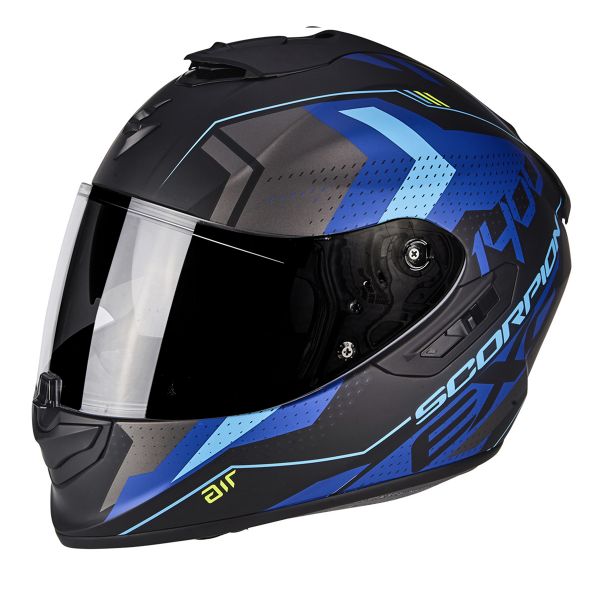 Full Face Scorpion Exo 1400 Air Trika Black Matt Blue