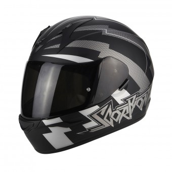 Scorpion Exo 390 Patriot Matt Black Silver + Kit Bluetooth Sena 5S Solo