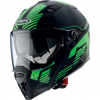 Full Face Caberg Stunt Blizzard Matt Black Green Fluo