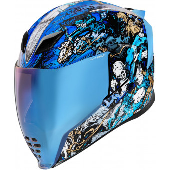 Casque Full Face ICON Airflite 4Horsemen Blue Casque Full Face ICON Airflite 4Horsemen Blue