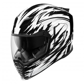 Casque Full Face ICON Airflite Fayder Black White Casque Full Face ICON Airflite Fayder Black White