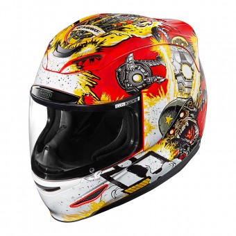 Full Face ICON Airmada Monkey Business Red