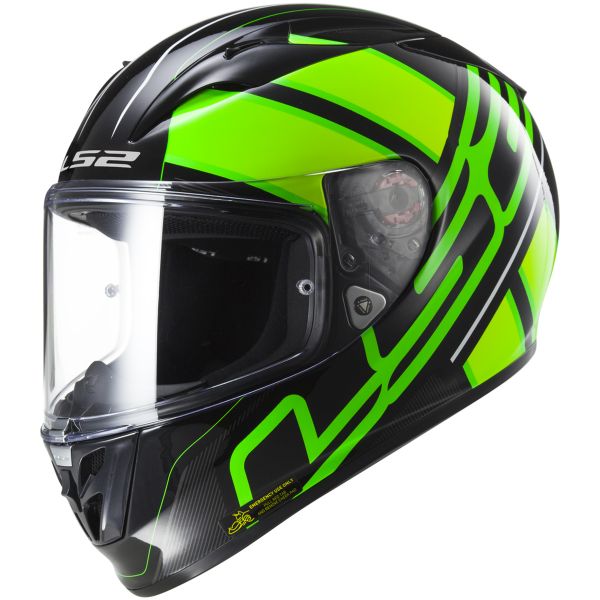 Full Face LS2 Arrow R Evo Ion Black Fluo Green FF323