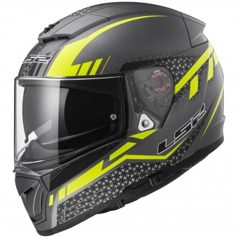 Full Face LS2 Breaker Split Matt Titanium Yellow FF390