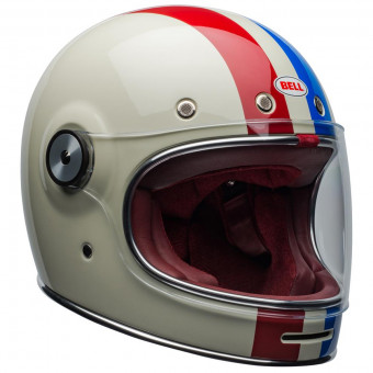 Full Face Bell Bullitt Dlx Command Vintage White Red Blue
