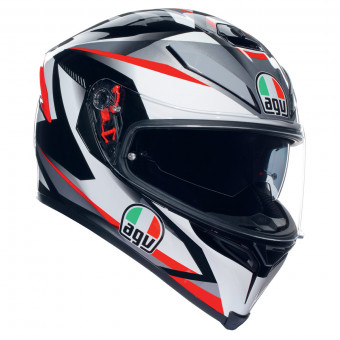 Full Face AGV K-5 S Top Multi Plasma White BlacK Red