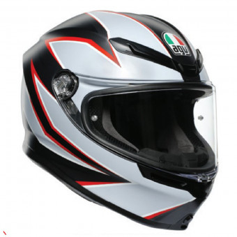 Full Face AGV K-6 Flash Matt Black Grey Red
