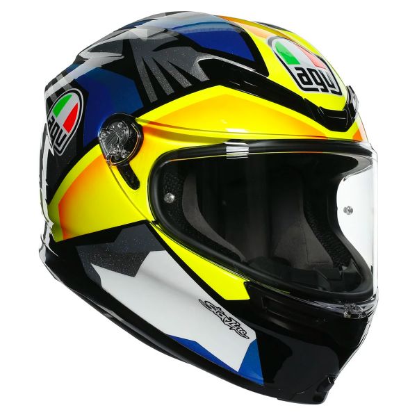 Full Face AGV K-6 Joan Black Blue Yellow