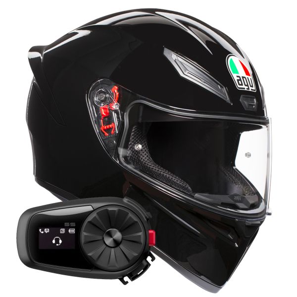 AGV K1 BLACK ビーコムセット バイク用Bluetoothインカム「B+COM SB6XR / ONE」SHOEI用
