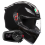 Casque Full Face AGV K1 S Mono Black + Kit Bluetooth 5S Solo