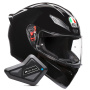 Casque Full Face AGV K1 S Mono Black + Kit Bluetooth BT Mini