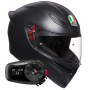Casque Full Face AGV K1 S Mono Matt Black + Kit Bluetooth 5S Solo