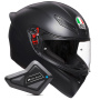 Casque Full Face AGV K1 S Mono Matt Black + Kit Bluetooth BT Mini
