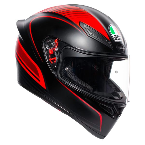 Full Face AGV K1 S Multi Warmup Matt Black Red
