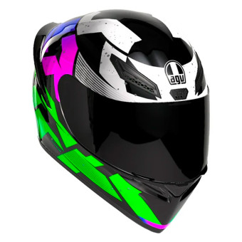 Full Face AGV K1 S Punkpulse Black Purple Lime