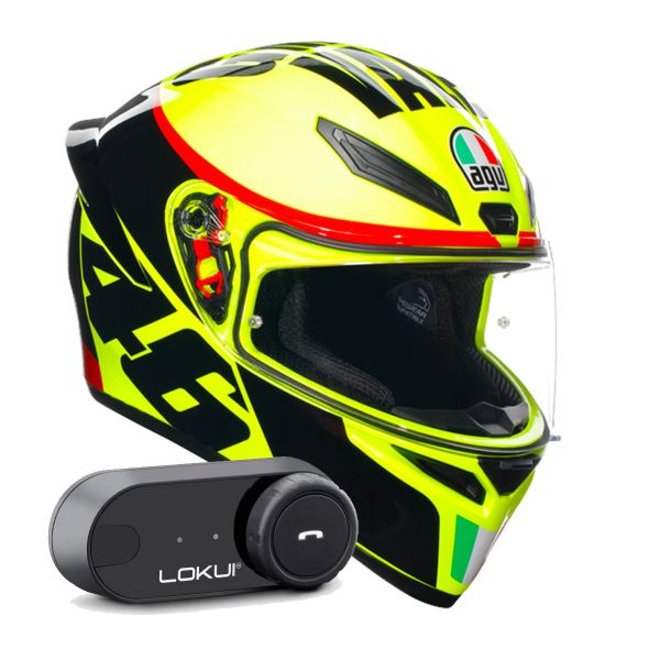 Full Face AGV K1 S Replica Grazie Vale + Kit Bluetooth Lokui K30