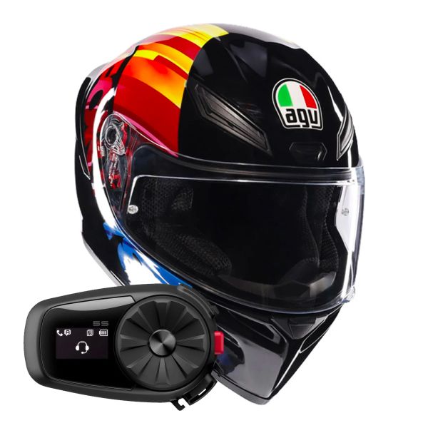 Full Face AGV K1 S Replica Pulse 46 + Kit Bluetooth 5S Solo