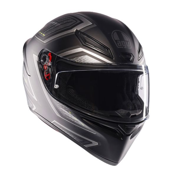 Full Face AGV K1 S Sling Matt Black Grey Full Face AGV K1 S Sling Matt Black Grey